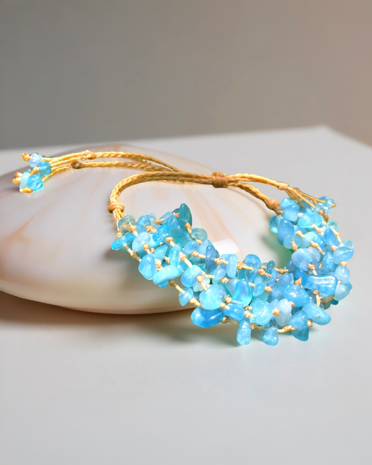 Pulseira Alma do Mar Aguamarinha