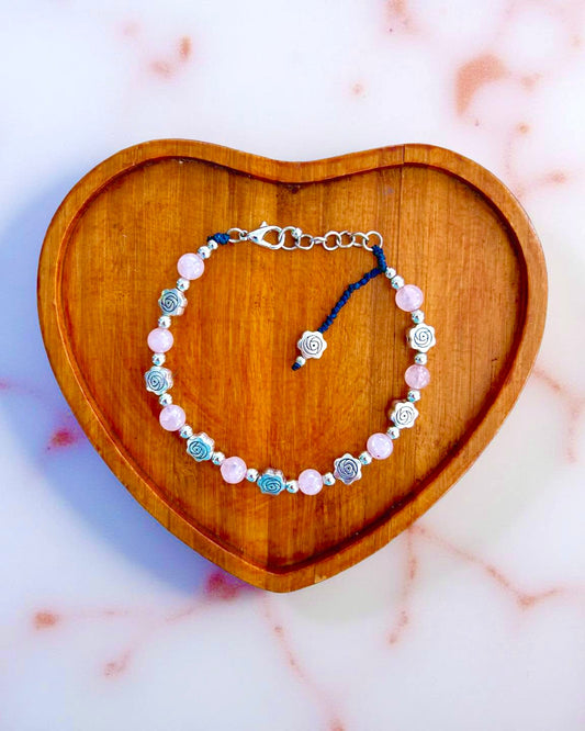 Pulseira Aura do Amor em Quartzo Rosa